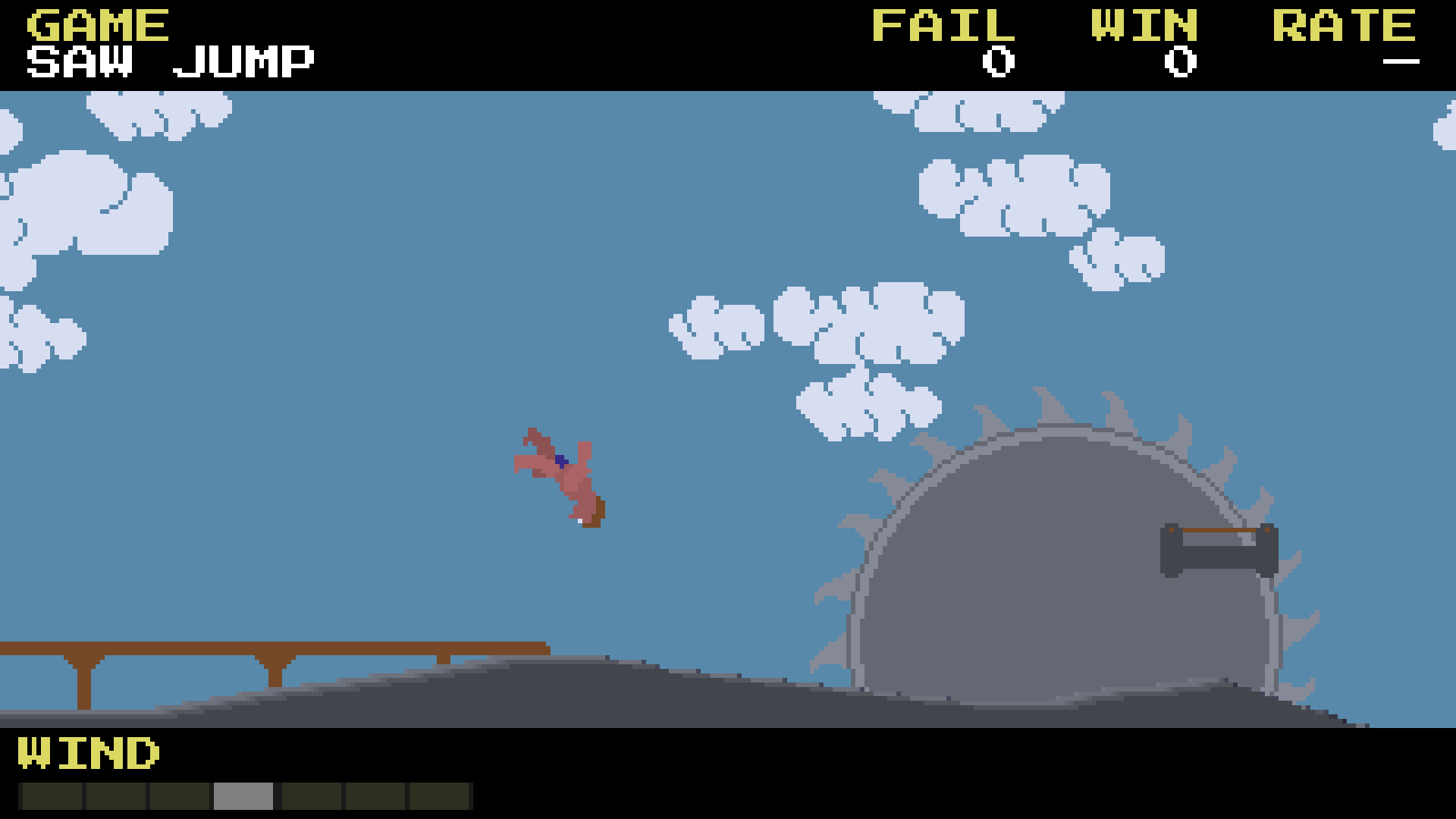 Saw Jump — flying toward a giant buzzsaw
